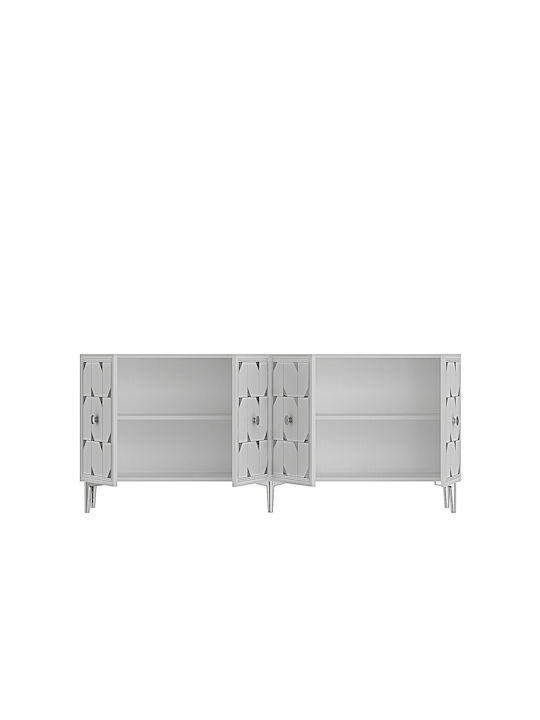 Sideboard mit Spiegel Weiß 180x32x75cm