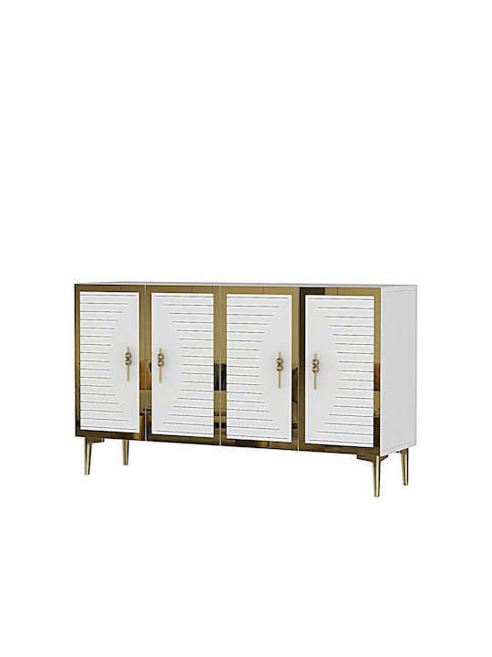 Буфет От Метал SteweHome Бял 120x32x75cm