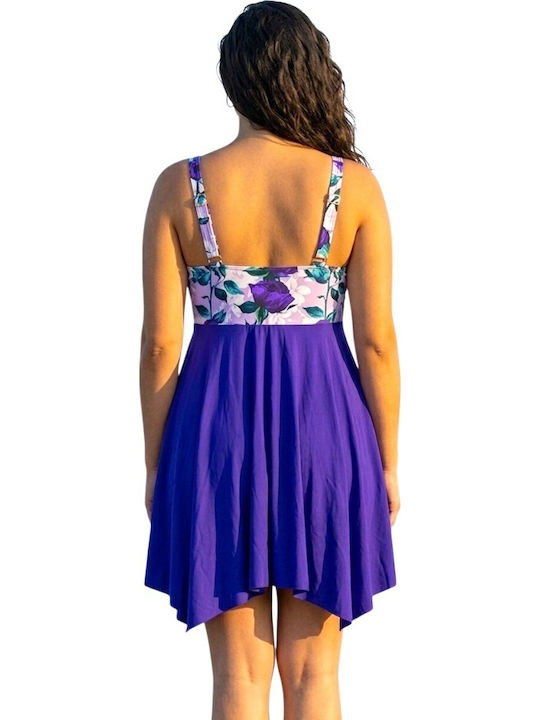 Women's Mini Purple Beach Dress