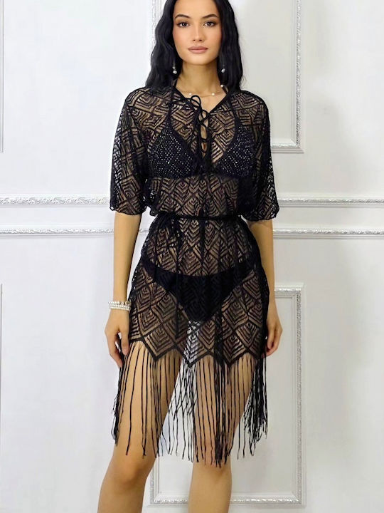 Women's Mini Beach Dress Black