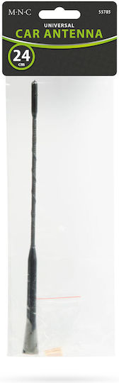 Antena Auto Universală 24 Cm M5 M6 Filet Tijă Antenă Radio Auto Compactă Neagră