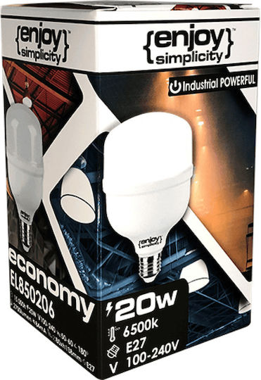 High Power Λάμπα LED 20W για Ντουί E27 Φυσικό Λευκό 2700lm