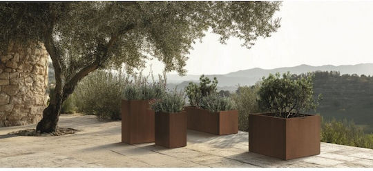 Ethick Γλάστρα Μεταλλική Καφέ Ethick Γλάστρα Μεταλλική Καφέ
