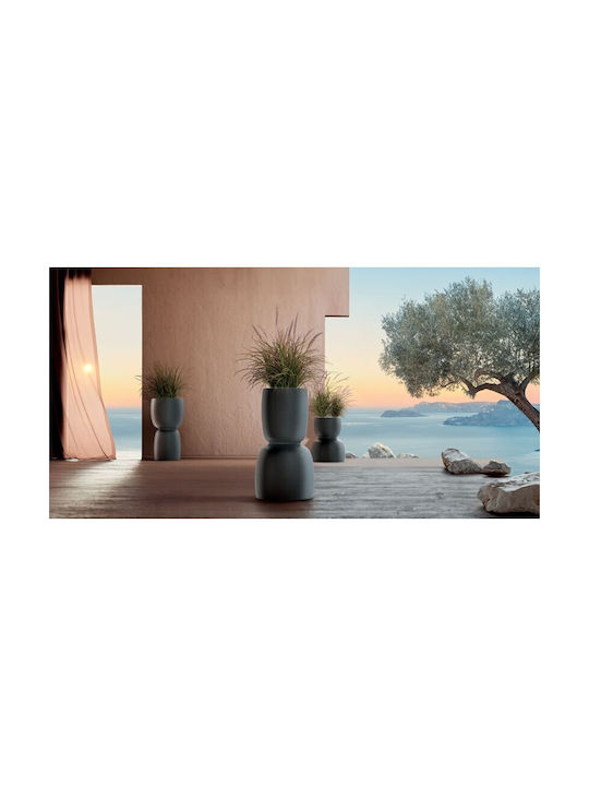 Ethick Keramik Blumentopf Graphit 48x48x55cm