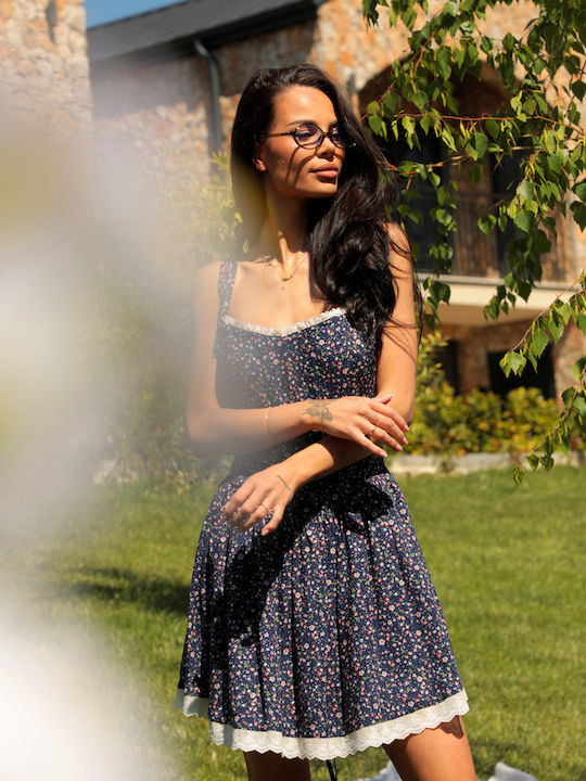 Sommer Mini Damenkleid Blau