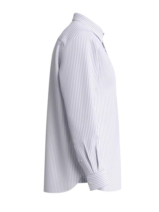 Cămașă Cu Mâneci Lungi În Linie Regular Fit Cu Dungi Lila