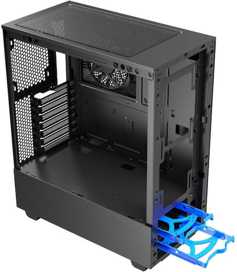 GameMax Contac OC Gaming Middle Tower Carcasă Calculator cu Fereastră Laterală și Iluminare ARGB Negru