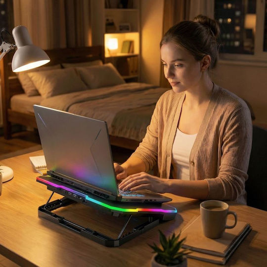 Wozinsky WDCX-A26 Cooling Pad for Laptop up to 17" with 2 Fans and Lighting