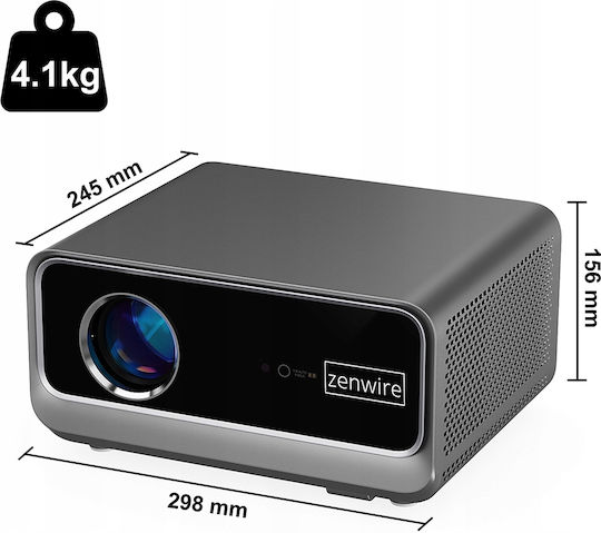 Zenwire G60 Projector DLP Full HD Λάμπας LED με Wi-Fi και Ενσωματωμένα Ηχεία
