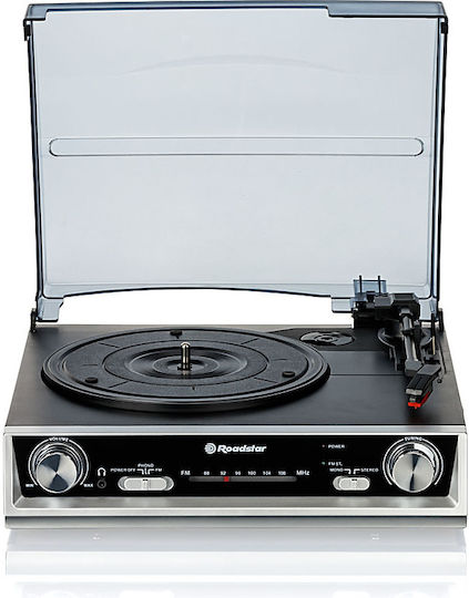 Roadstar TTR-8634 Turntables with Preamp and Built-in Speakers Silver