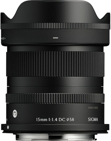 Sigma Crop Camera Lens 15mm f/1.4 DC Contemporary Fixed for Canon RF Mount Black