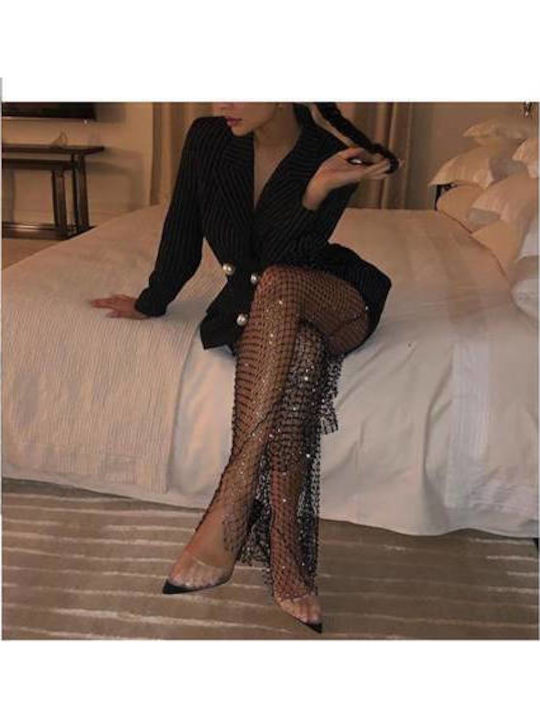 Pantaloni Dama Din Țesătură Negru
