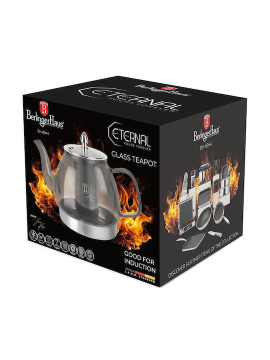 Berlinger Haus Чайник със Стъклен Филтър Сребрист 1200ml