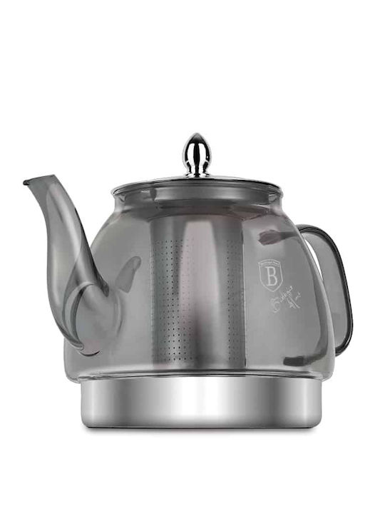 Berlinger Haus Чайник със Стъклен Филтър Сребрист 1200ml