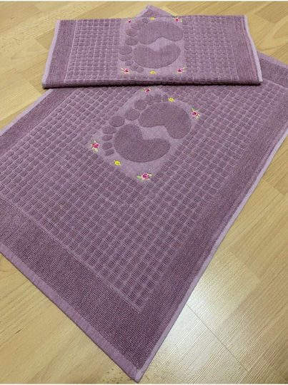 SteweHome Set Covoare De Baie Din Bumbac Violet 50x70cm 2 Bucăți SteweHome Set Covoare De Baie Din Bumbac Violet 50x70cm 2 Bucăți