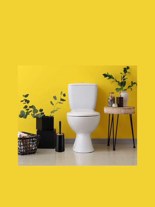 Relaxdays Metallic Toilet Brush Brown