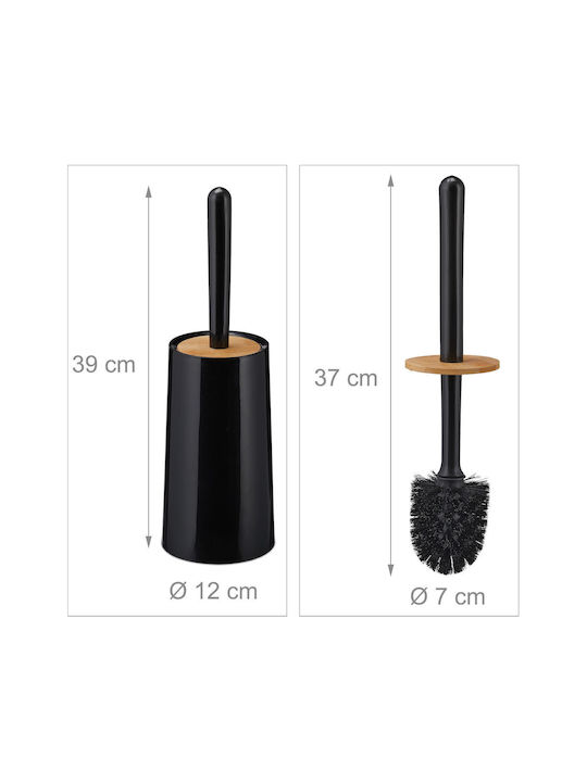 Relaxdays Metallic Toilet Brush Brown