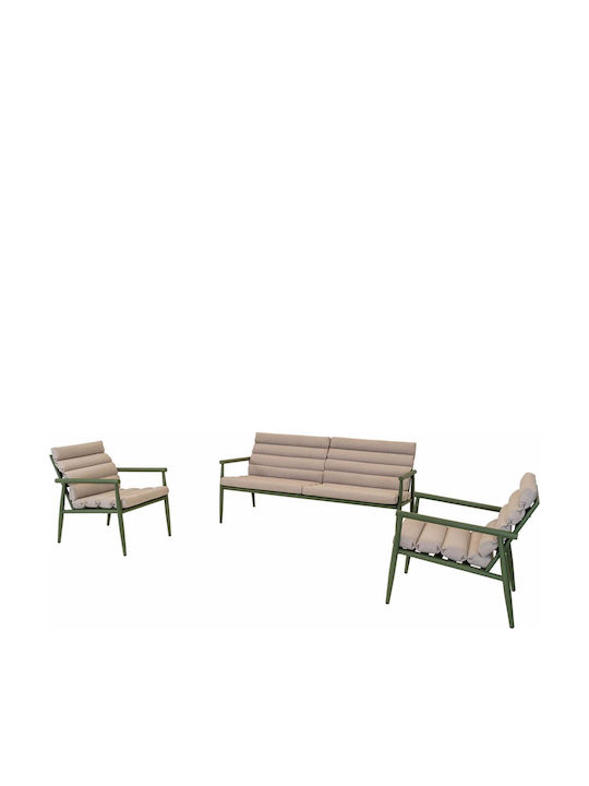 Set Camera De Zi Exterior 4 Piese Olive Cu Perne