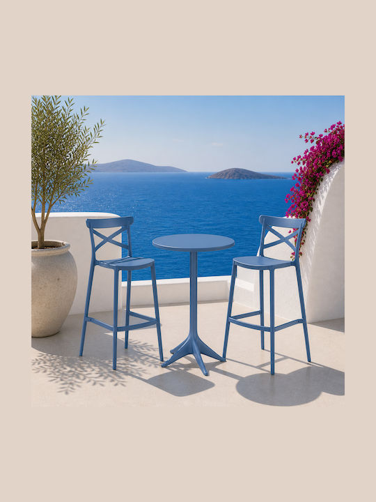 Bar-Set für Kleine Außenbereiche Elly 3 Stück Blau