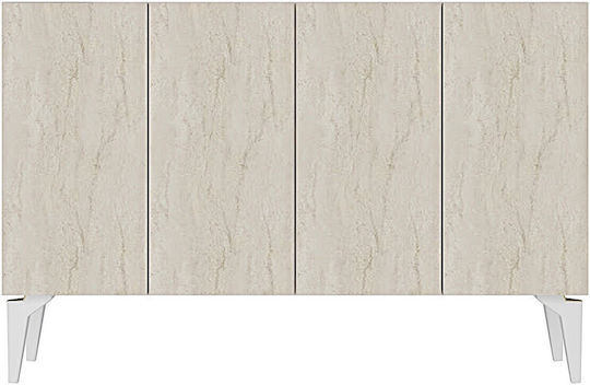 Μπουφές Ξύλινος Λευκός 120x32x79cm