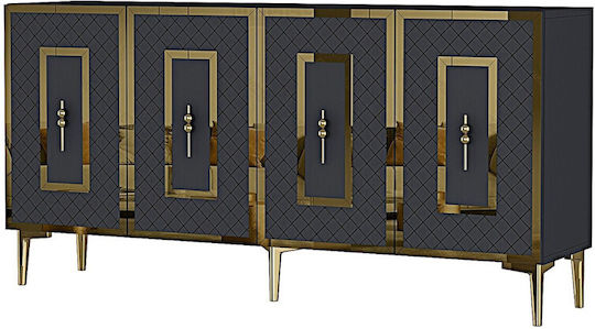 Sideboard Holz Grau 150x32x75cm Sideboard Holz Grau 150x32x75cm