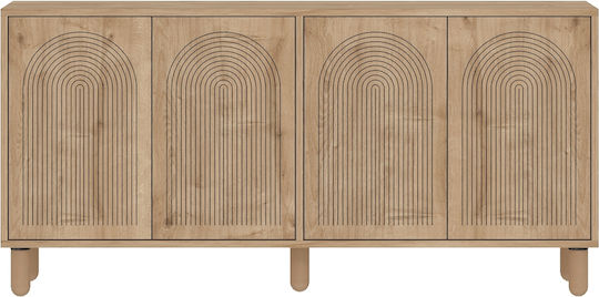 Sideboard Holz Beiges 150x36x73cm Sideboard Holz Beiges 150x36x73cm