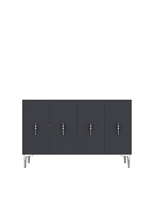 Wooden Sideboard Gray 120x32x75cm