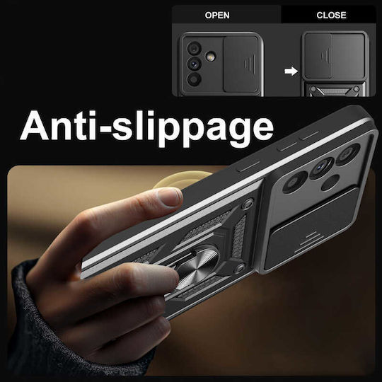 Techsuit Camshield Umschlag Rückseite Kunststoff / Silikon Schwarz (Samsung Galaxy A36 5G, Techsuit)