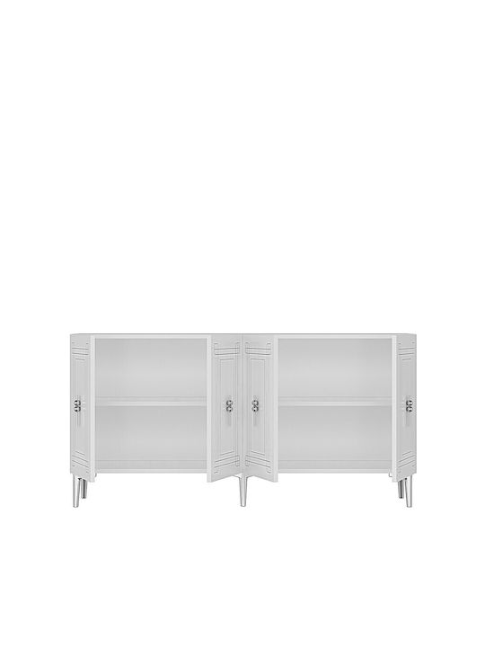Sideboard Holz Weiß 150x32x75cm