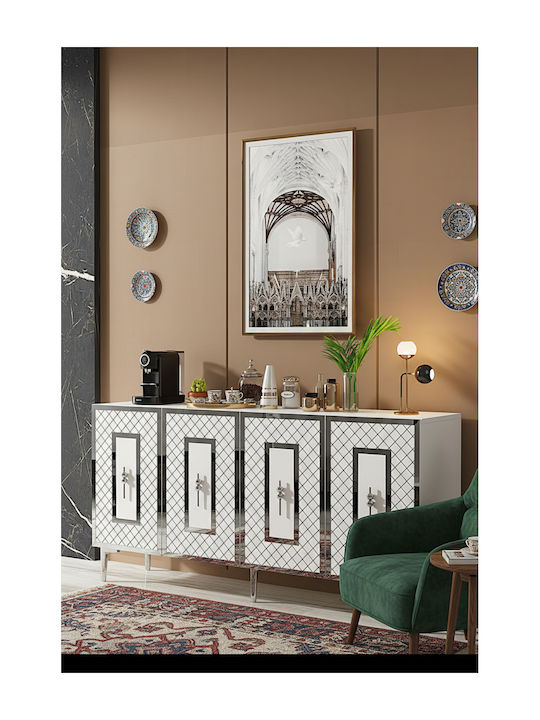Буфет Дървен SteweHome Кафяв 150x32x75cm
