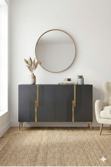 SteweHome Sideboard Holz 120x30x75cm Braun SteweHome Sideboard Holz 120x30x75cm Braun
