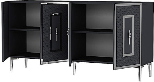 Wooden Sideboard Brown 150x32x75cm