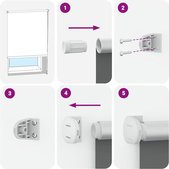 vidaXL Roller Blinds Total Blackout Light Blue W70xH175cm 4011538