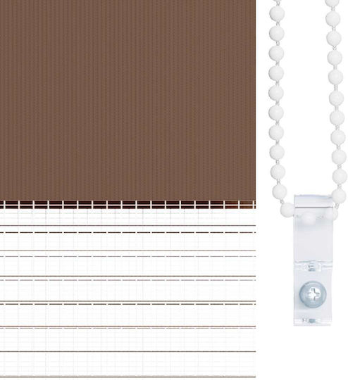 vidaXL Roller Blinds Partial Blackout Brown W105xH230cm 4014392