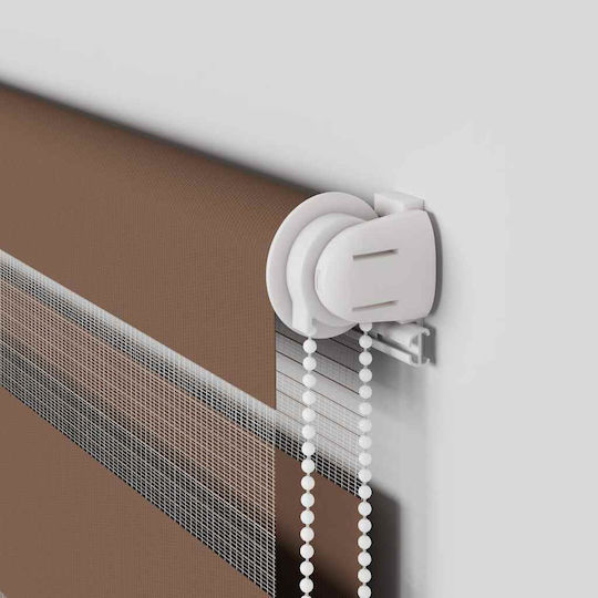 vidaXL Roller Blinds Partial Blackout Brown W105xH230cm 4014392