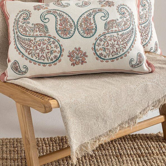 Palamaiki Decorative Pillow Case from 100% Cotton Multicolour 40x60cm