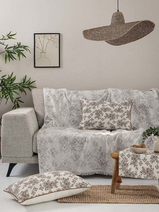 Palamaiki Decorative Pillow Case Mata Ecru 55x55cm Various Colors