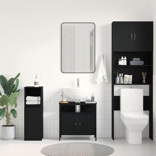 vidaXL Vanity Unit Without Sink M60xD30xH60cm Black Oak