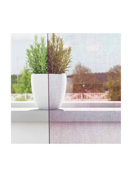 vidaXL Set Curtains Window with Tab Tops Purple 140x225cm