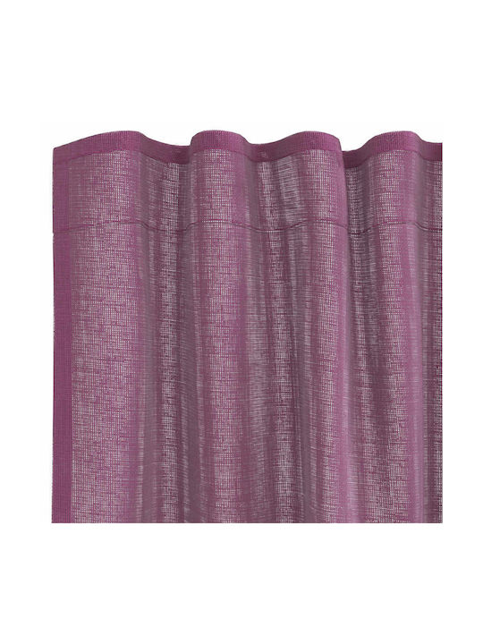 vidaXL Set Curtains Window with Tab Tops Purple 140x225cm