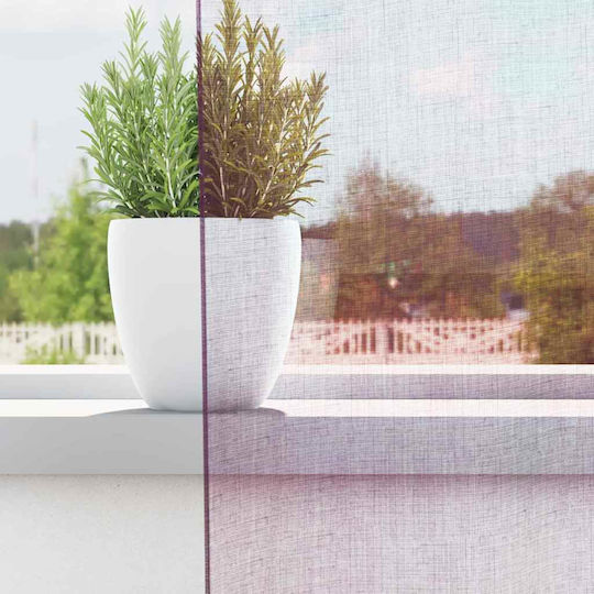 vidaXL Комплект Пердета И Завеси С Презрамки Voile Лилави 140x260см