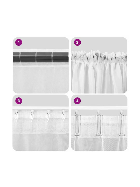 vidaXL Set Perdele Fereastră cu Capse Portocalii 140x225cm