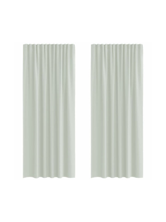 vidaXL vidaXL Vorhänge Platzierung Fenster mit Grommet Offene Grau 140x225cm