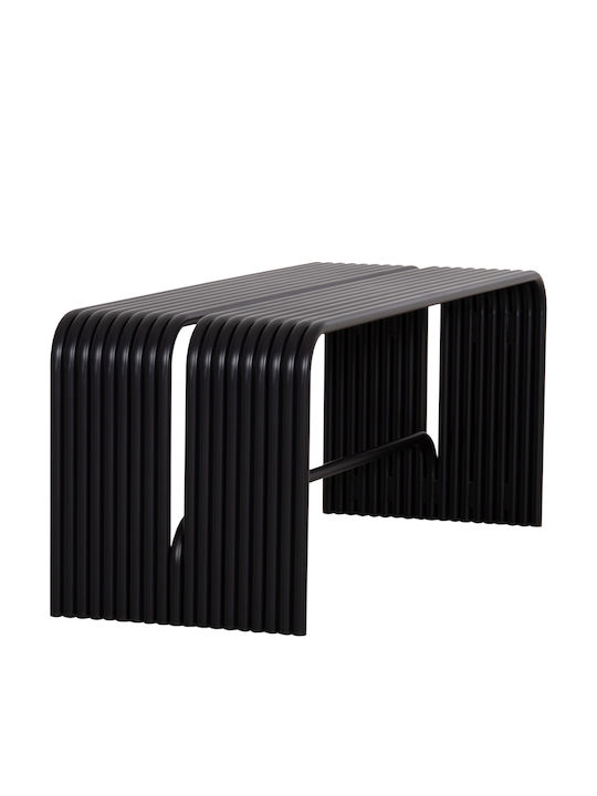 Intrepid Outdoor Bench Metallic Black 105.5x38x42cm
