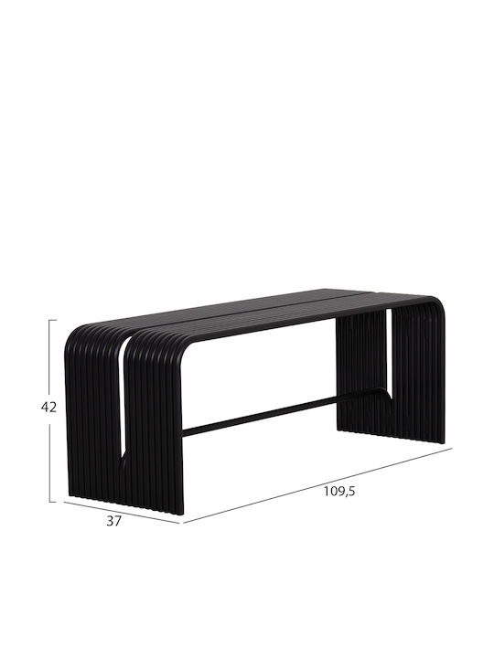 Intrepid Outdoor Bench Metallic Black 105.5x38x42cm
