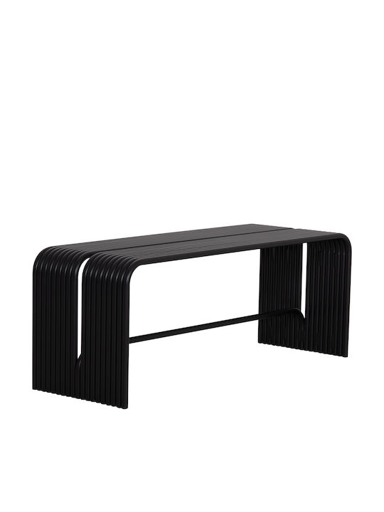 Intrepid Outdoor Bench Metallic Black 105.5x38x42cm
