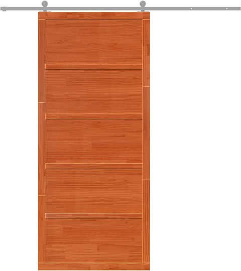 Ușă Tip Hambar Ceară de Îmbătrânire 100 x 2,5 x 208 Cm 42047137 Maro