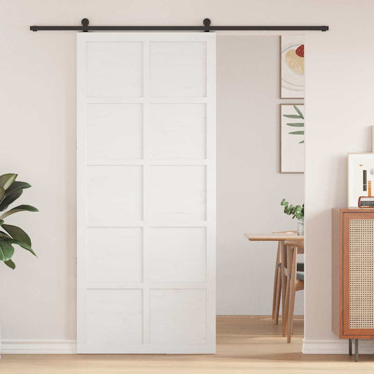 Ușă Tip Hambar Albă 90 X 2,5 X 208 Cm Lemn Masiv De Pin 42047147 Albă Ușă Tip Hambar Albă 90 X 2,5 X 208 Cm Lemn Masiv De Pin 42047147 Albă