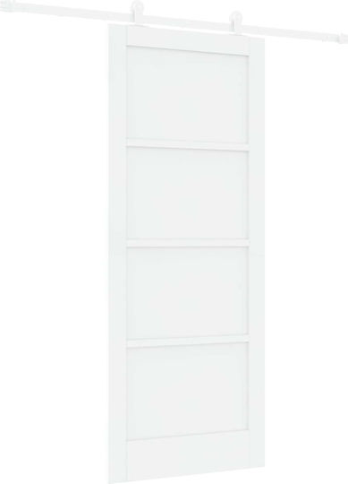 Ușă Glisantă Albă 83 X 202 Cm Lemn Masiv De Pin 3445470 Albă