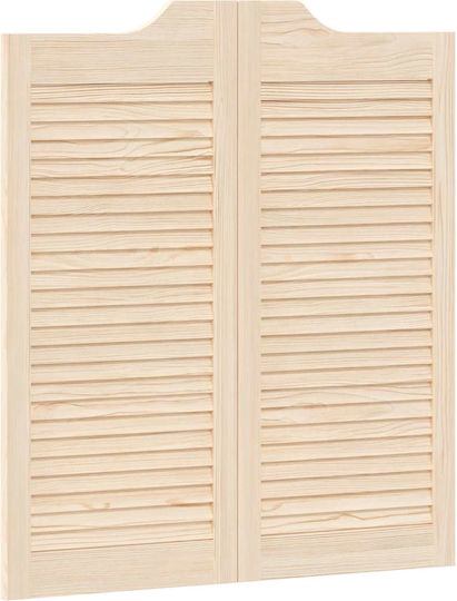 Πόρτες Swing 2 Pcs Φυσικό Μασίφ Ξύλο Πεύκου 42047164 Καφέ